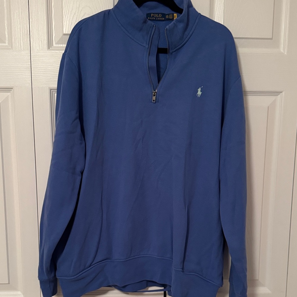 Polo by Ralph Lauren Men's Blue Zip-Up Sweatershirt